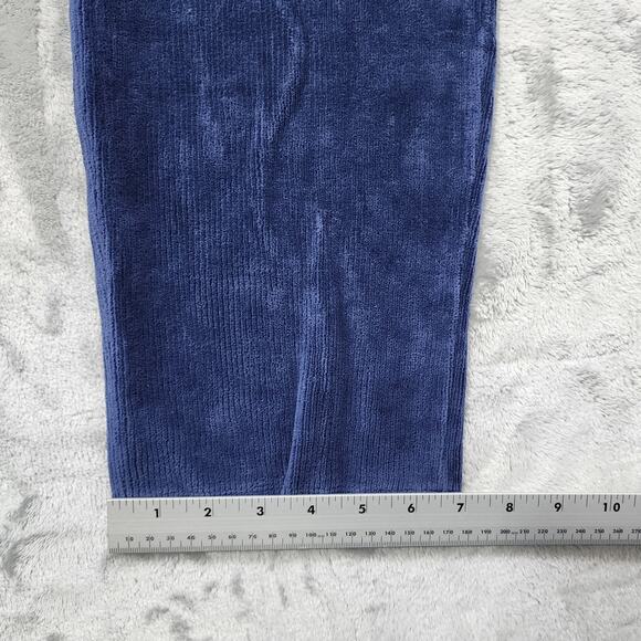 Lands End Pants Womens M Blue Stretch Corduroy Sport High Rise Pull On Casual - Picture 10 of 11